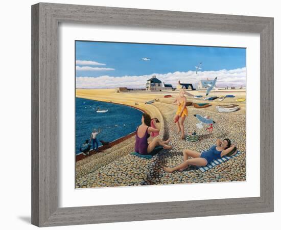 Cheeky Sea Gulls, 2005-Liz Wright-Framed Giclee Print