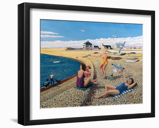 Cheeky Sea Gulls, 2005-Liz Wright-Framed Giclee Print