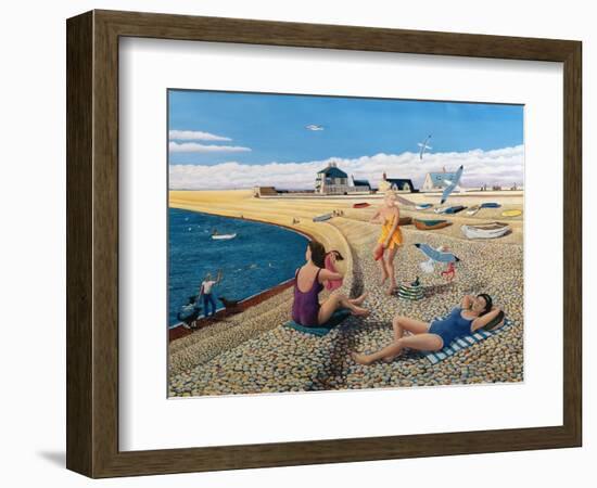 Cheeky Sea Gulls, 2005-Liz Wright-Framed Giclee Print