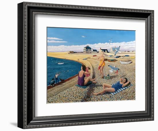 Cheeky Sea Gulls, 2005-Liz Wright-Framed Giclee Print