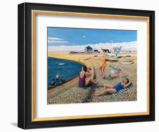 Cheeky Sea Gulls, 2005-Liz Wright-Framed Giclee Print