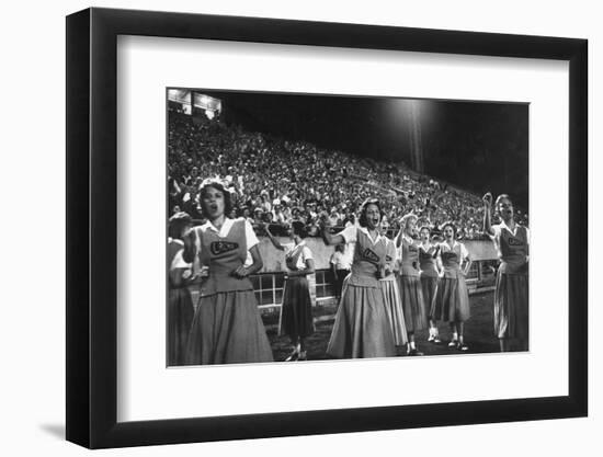 Cheer Leaders at Little Rock High School Game with Louisiana High School Team-Stan Wayman-Framed Photographic Print