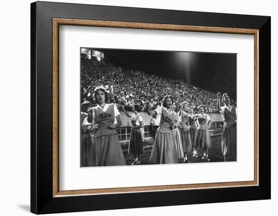 Cheer Leaders at Little Rock High School Game with Louisiana High School Team-Stan Wayman-Framed Photographic Print