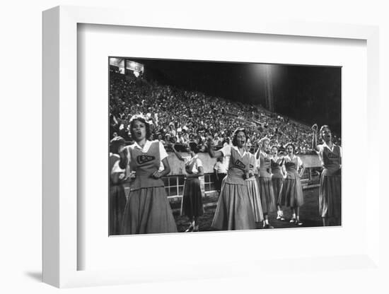 Cheer Leaders at Little Rock High School Game with Louisiana High School Team-Stan Wayman-Framed Photographic Print