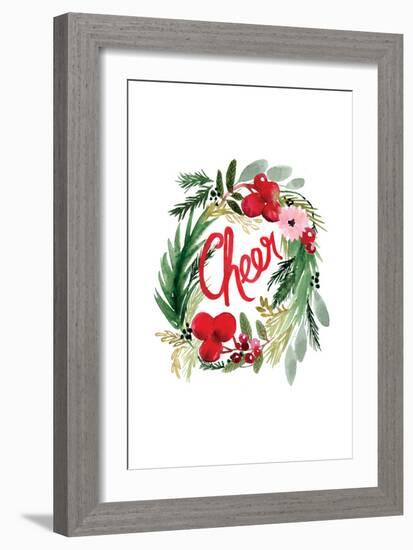 Cheer Wreath-Sara Berrenson-Framed Art Print