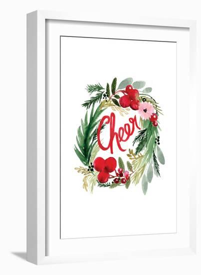 Cheer Wreath-Sara Berrenson-Framed Art Print