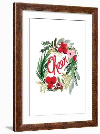 Cheer Wreath-Sara Berrenson-Framed Art Print