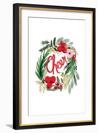 Cheer Wreath-Sara Berrenson-Framed Art Print