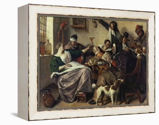 Cheerful Party (The Family of the Painter), about 1657-Jan Havicksz. Steen-Framed Premier Image Canvas