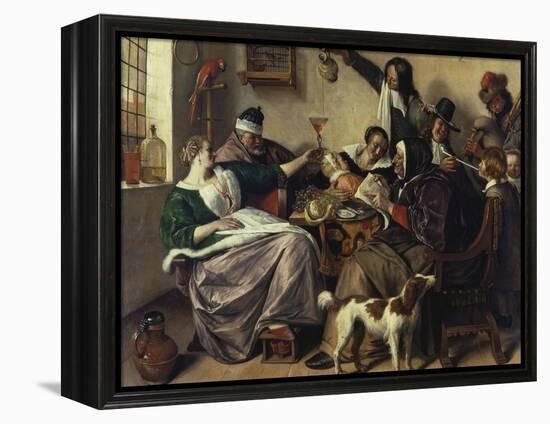 Cheerful Party (The Family of the Painter), about 1657-Jan Havicksz. Steen-Framed Premier Image Canvas