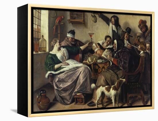 Cheerful Party (The Family of the Painter), about 1657-Jan Havicksz. Steen-Framed Premier Image Canvas