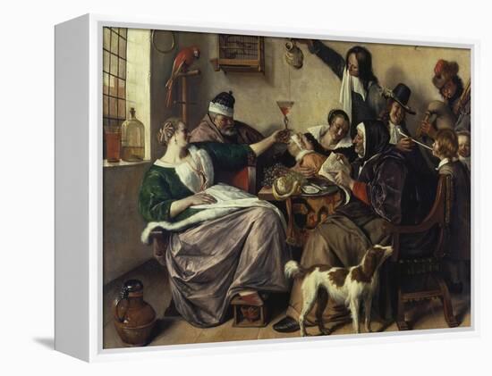 Cheerful Party (The Family of the Painter), about 1657-Jan Havicksz. Steen-Framed Premier Image Canvas