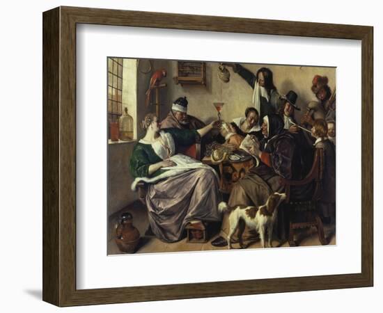 Cheerful Party (The Family of the Painter), about 1657-Jan Havicksz. Steen-Framed Giclee Print