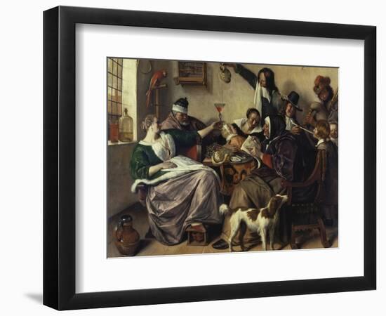 Cheerful Party (The Family of the Painter), about 1657-Jan Havicksz. Steen-Framed Giclee Print