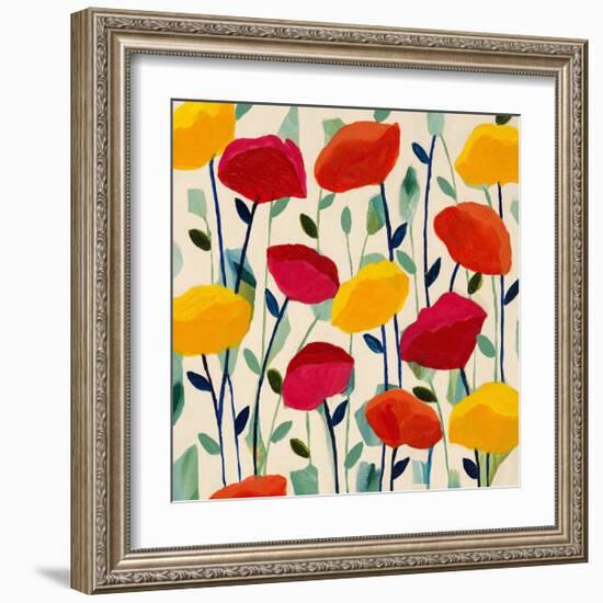 Cheerful Poppies-Carrie Schmitt-Framed Art Print