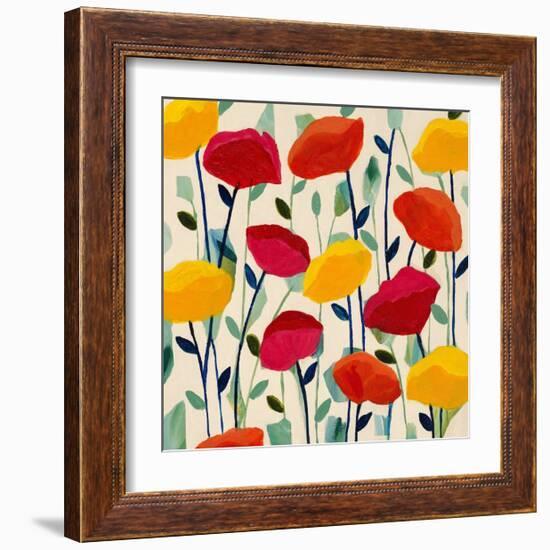 Cheerful Poppies-Carrie Schmitt-Framed Art Print