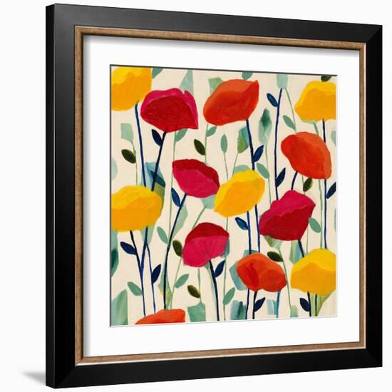 Cheerful Poppies-Carrie Schmitt-Framed Art Print