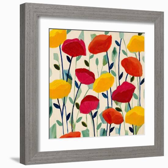 Cheerful Poppies-Carrie Schmitt-Framed Art Print