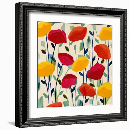 Cheerful Poppies-Carrie Schmitt-Framed Art Print