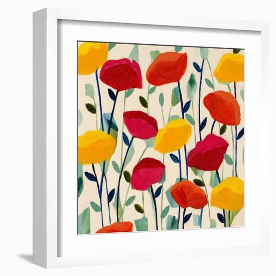 Cheerful Poppies-Carrie Schmitt-Framed Art Print