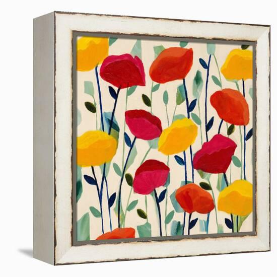 Cheerful Poppies-Carrie Schmitt-Framed Stretched Canvas