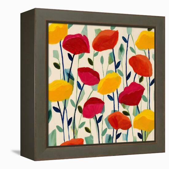 Cheerful Poppies-Carrie Schmitt-Framed Stretched Canvas