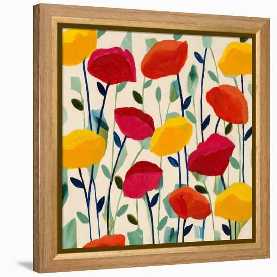 Cheerful Poppies-Carrie Schmitt-Framed Stretched Canvas