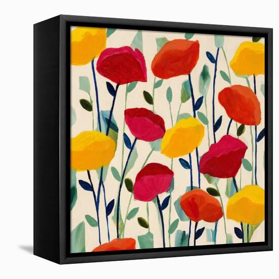 Cheerful Poppies-Carrie Schmitt-Framed Stretched Canvas