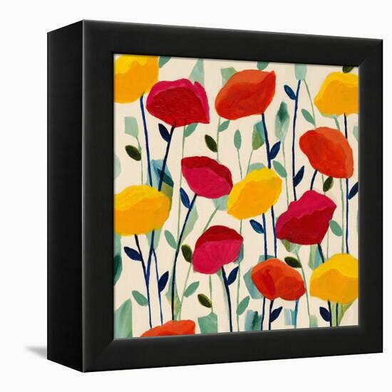 Cheerful Poppies-Carrie Schmitt-Framed Stretched Canvas