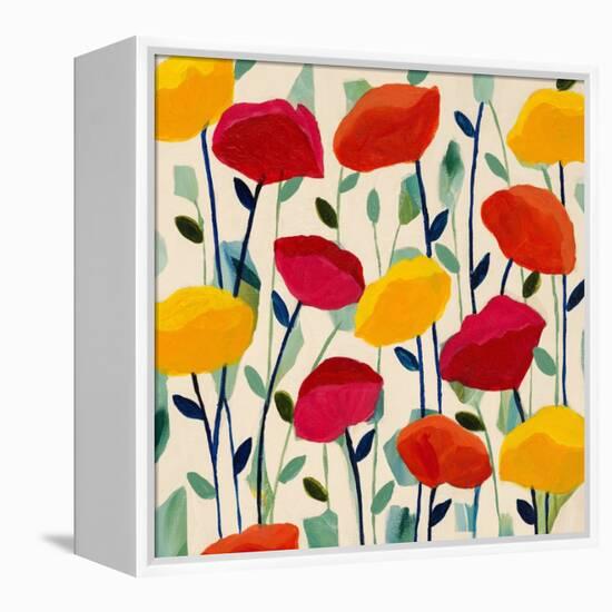 Cheerful Poppies-Carrie Schmitt-Framed Stretched Canvas