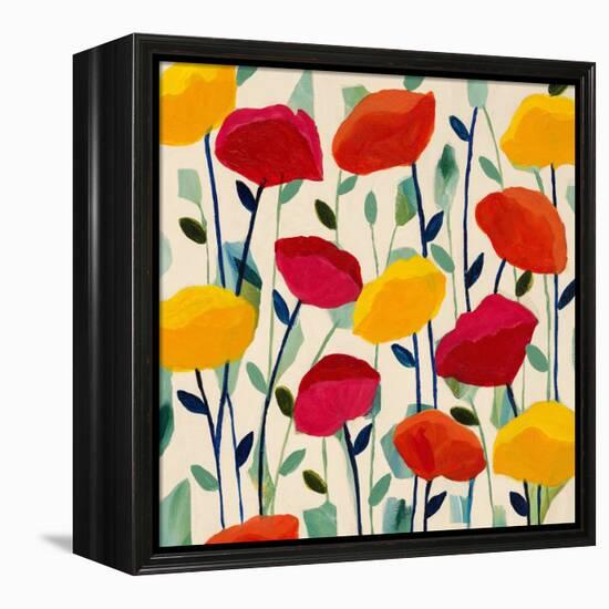 Cheerful Poppies-Carrie Schmitt-Framed Stretched Canvas