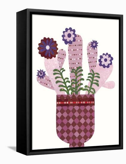 Cheerful Succulent III-Regina Moore-Framed Stretched Canvas