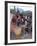 Cheerful Young Girls Pound Corn Outside Families' Homes Near Monkey Bay, South End of Lake Malawi-Nigel Pavitt-Framed Photographic Print