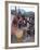 Cheerful Young Girls Pound Corn Outside Families' Homes Near Monkey Bay, South End of Lake Malawi-Nigel Pavitt-Framed Photographic Print