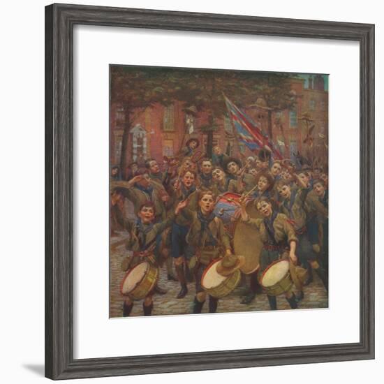 'Cheering the Chief Scout', c1914 (1928)-William Holt Yates Titcomb-Framed Giclee Print