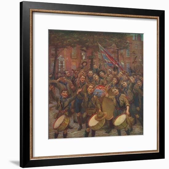 'Cheering the Chief Scout', c1914 (1928)-William Holt Yates Titcomb-Framed Giclee Print