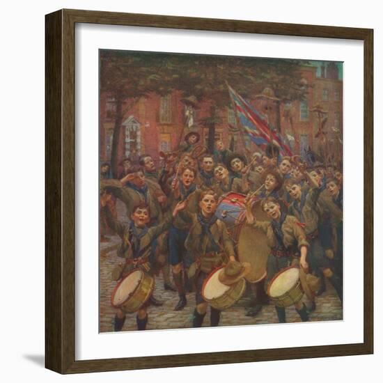 'Cheering the Chief Scout', c1914 (1928)-William Holt Yates Titcomb-Framed Giclee Print