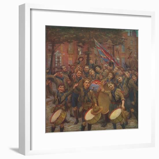 'Cheering the Chief Scout', c1914 (1928)-William Holt Yates Titcomb-Framed Giclee Print