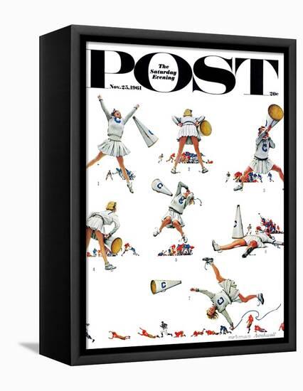 "Cheerleader" Saturday Evening Post Cover, November 25,1961-Norman Rockwell-Framed Premier Image Canvas