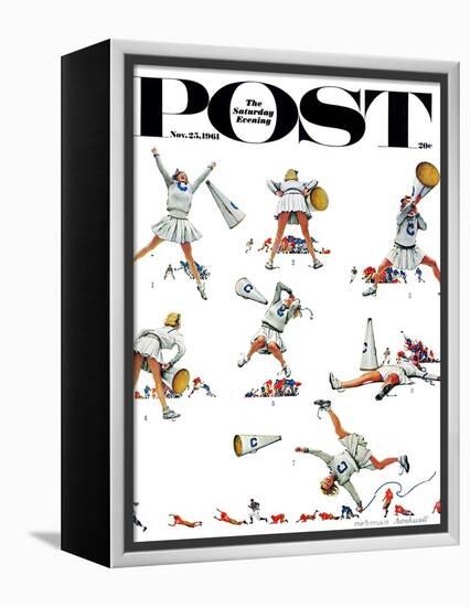 "Cheerleader" Saturday Evening Post Cover, November 25,1961-Norman Rockwell-Framed Premier Image Canvas