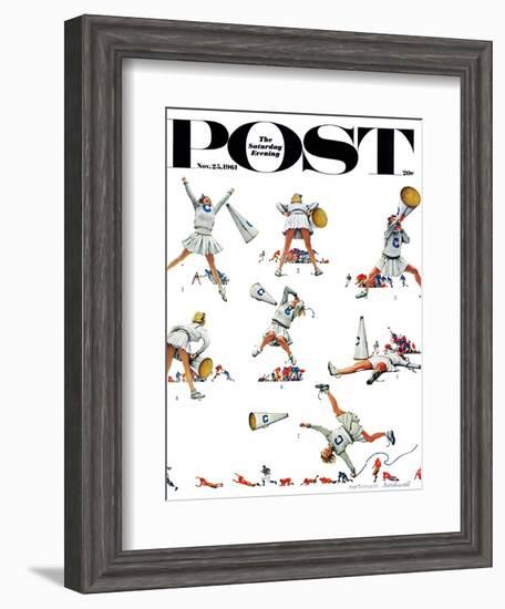 "Cheerleader" Saturday Evening Post Cover, November 25,1961-Norman Rockwell-Framed Giclee Print