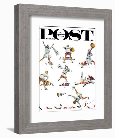 "Cheerleader" Saturday Evening Post Cover, November 25,1961-Norman Rockwell-Framed Giclee Print