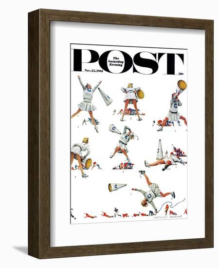 "Cheerleader" Saturday Evening Post Cover, November 25,1961-Norman Rockwell-Framed Giclee Print