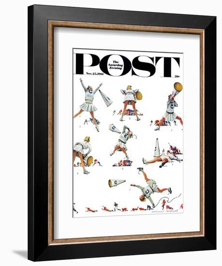 "Cheerleader" Saturday Evening Post Cover, November 25,1961-Norman Rockwell-Framed Giclee Print