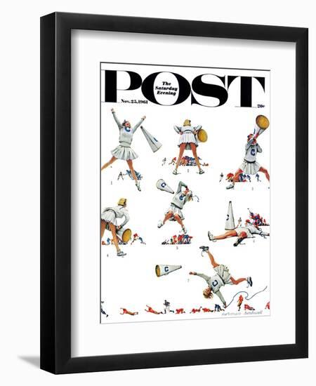 "Cheerleader" Saturday Evening Post Cover, November 25,1961-Norman Rockwell-Framed Giclee Print