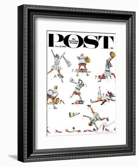 "Cheerleader" Saturday Evening Post Cover, November 25,1961-Norman Rockwell-Framed Giclee Print