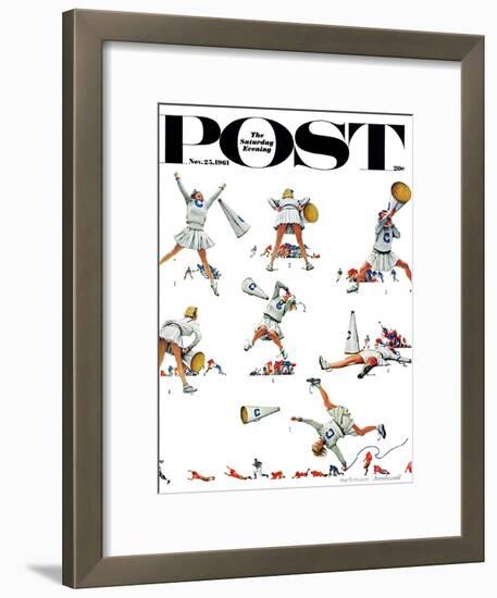 "Cheerleader" Saturday Evening Post Cover, November 25,1961-Norman Rockwell-Framed Giclee Print