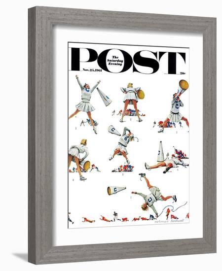 "Cheerleader" Saturday Evening Post Cover, November 25,1961-Norman Rockwell-Framed Giclee Print