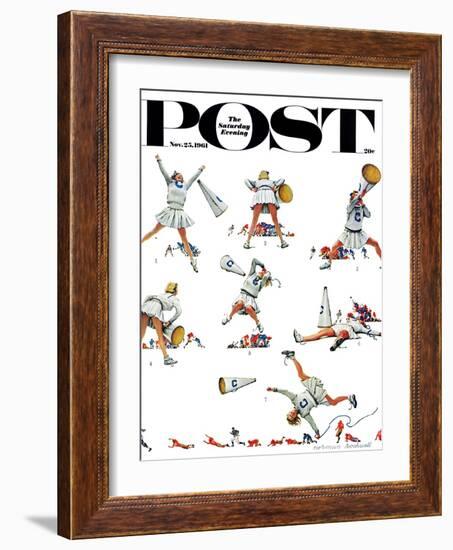 "Cheerleader" Saturday Evening Post Cover, November 25,1961-Norman Rockwell-Framed Giclee Print