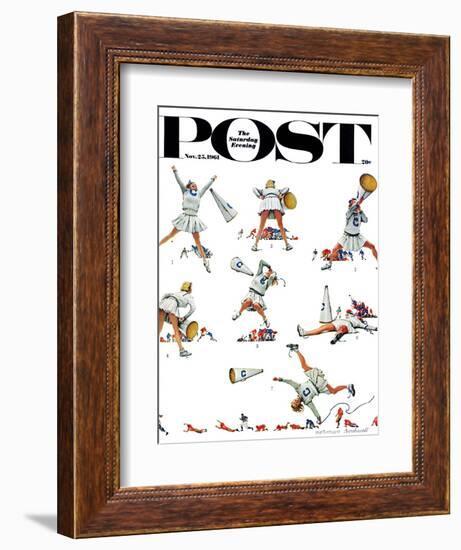 "Cheerleader" Saturday Evening Post Cover, November 25,1961-Norman Rockwell-Framed Premium Giclee Print